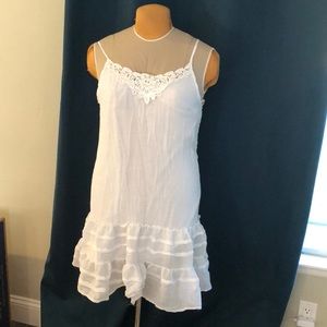 White dress - beach coverup size medium